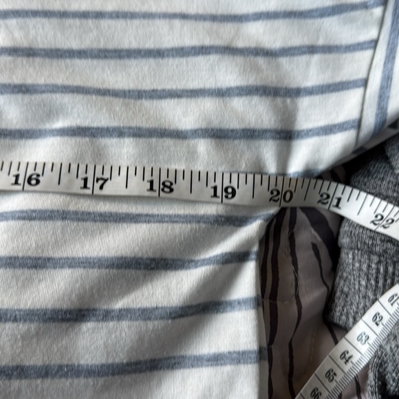 5/$25 - Striped White and Light Blue Women's Top - Picture 5 of 6